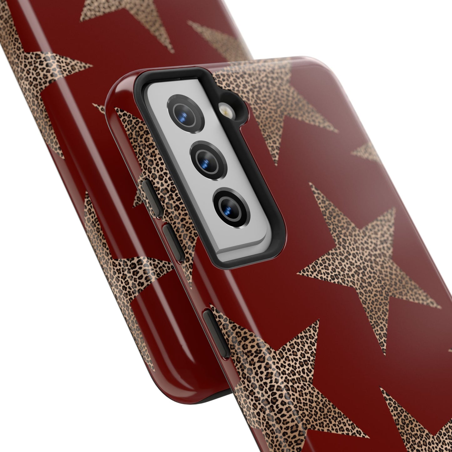Leopard Star Luxe - Burgundy Edition | Aesthetic Coquette Phone Case for iPhone & Galaxy