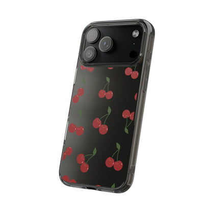 Random Cherry Pattern Clear Phone Case