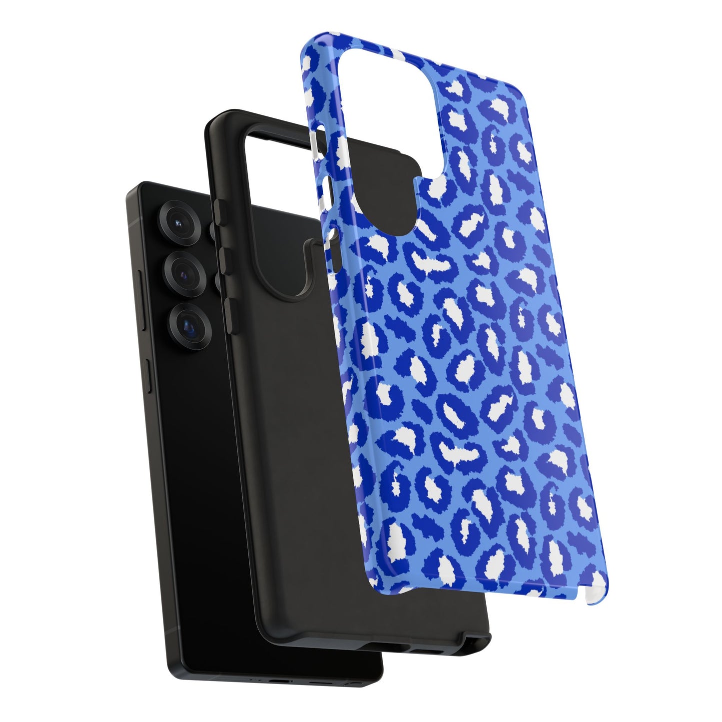 Leopard Vibes - Blue Edition Phone Case for iPhone & Samsung - Stylish & Durable Animal Print Case - JGUS