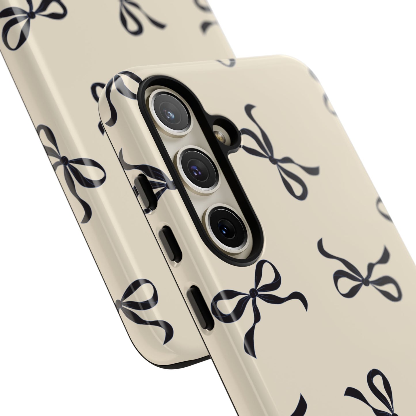 Beige and Black Bow Phone Case - JGUS