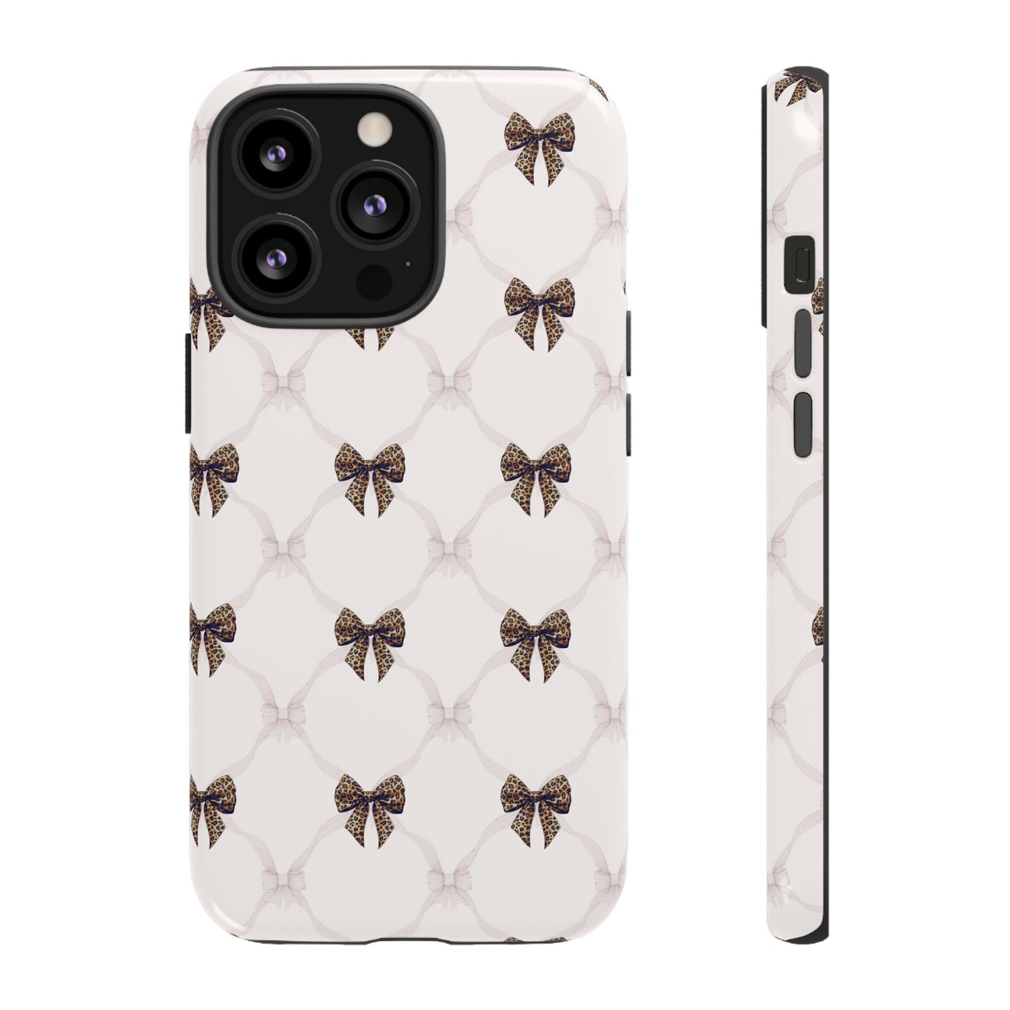Chic Bow Pattern Phone Case | Elegant Clear Protective Case | Stylish iPhone & Samsung Cover - JGUS