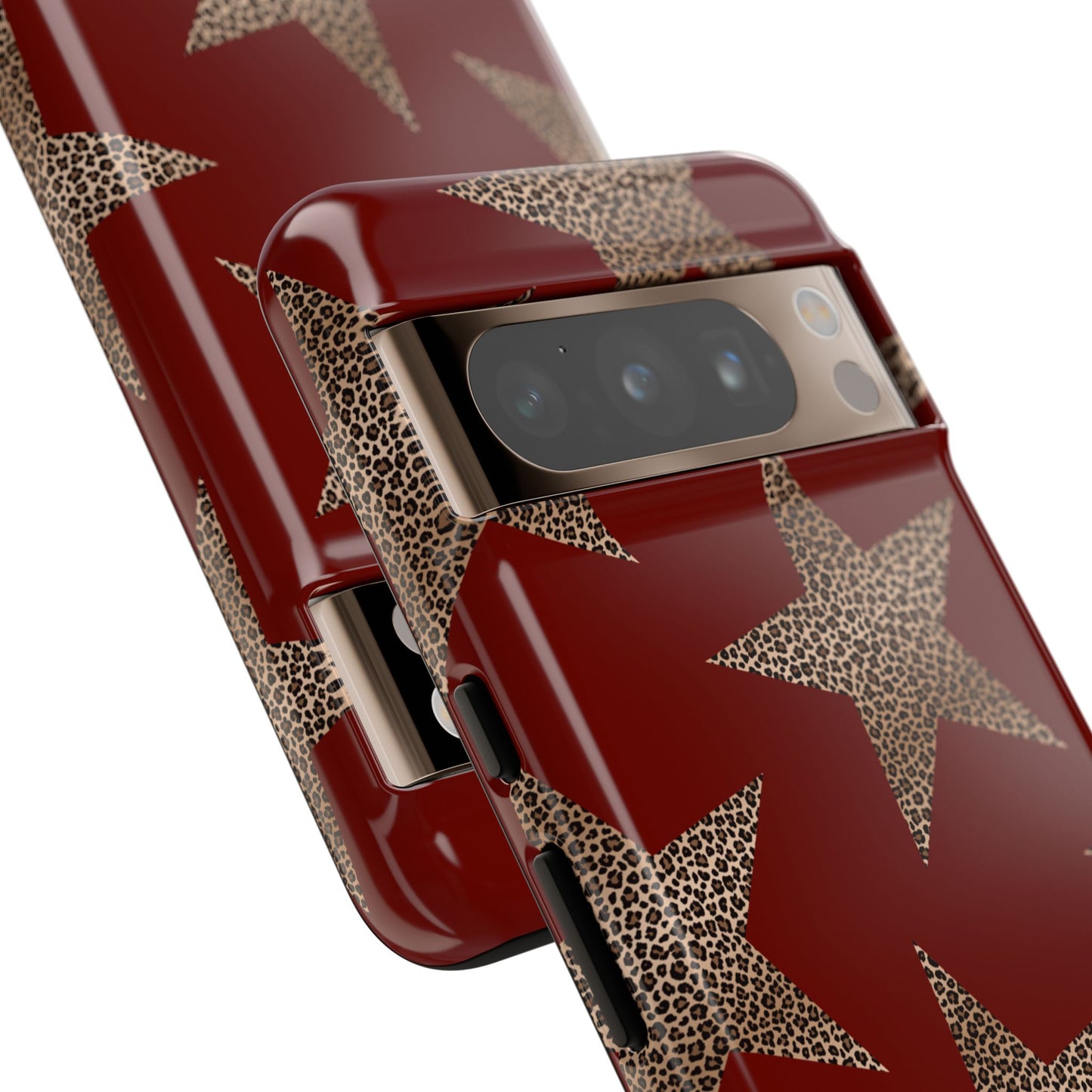 Leopard Star Luxe - Burgundy Edition | Aesthetic Coquette Phone Case for iPhone & Galaxy - JGUS