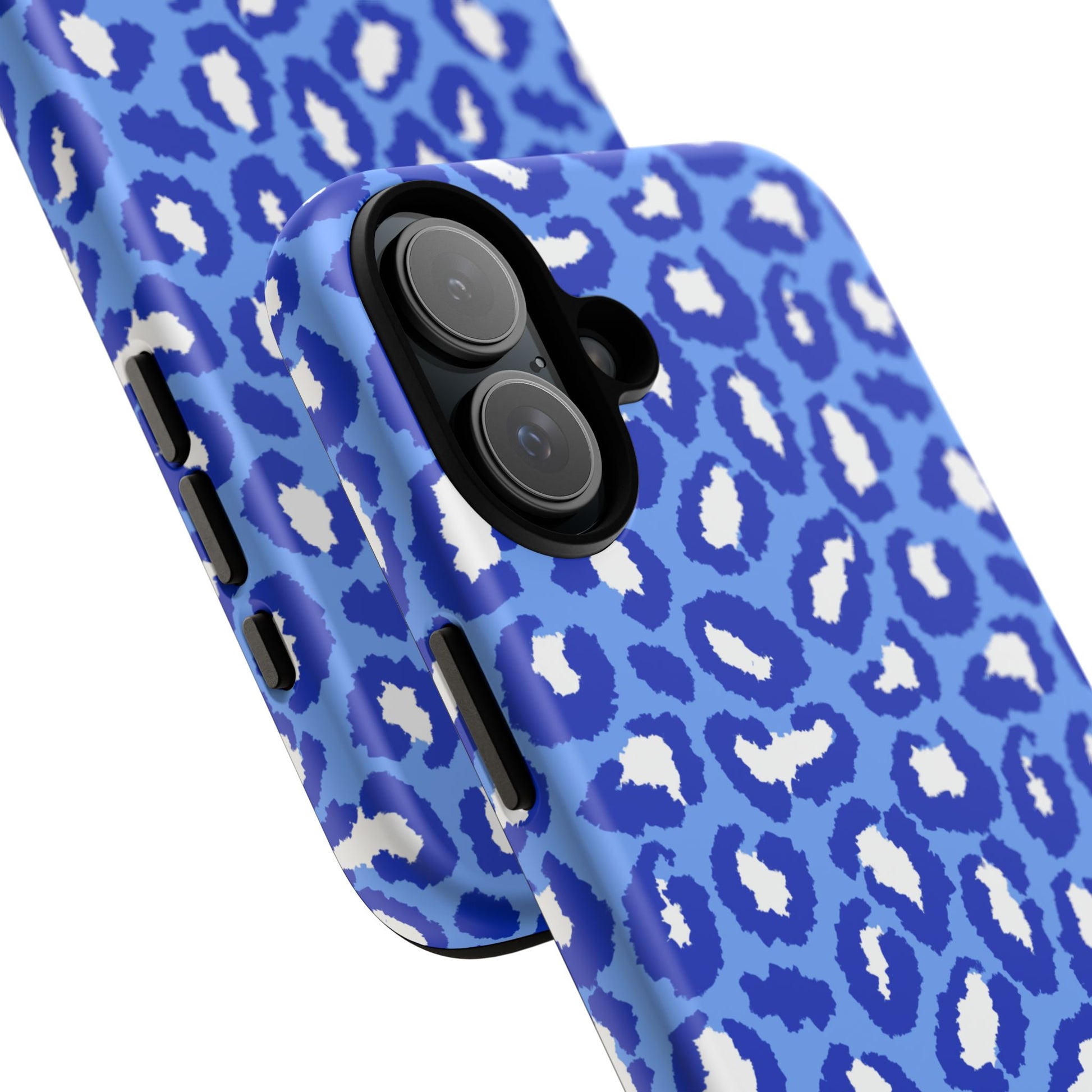 Leopard Vibes - Blue Edition Phone Case for iPhone & Samsung - Stylish & Durable Animal Print Case - JGUS