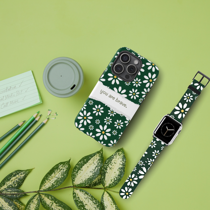 Green Daisy Bloom Phone Case