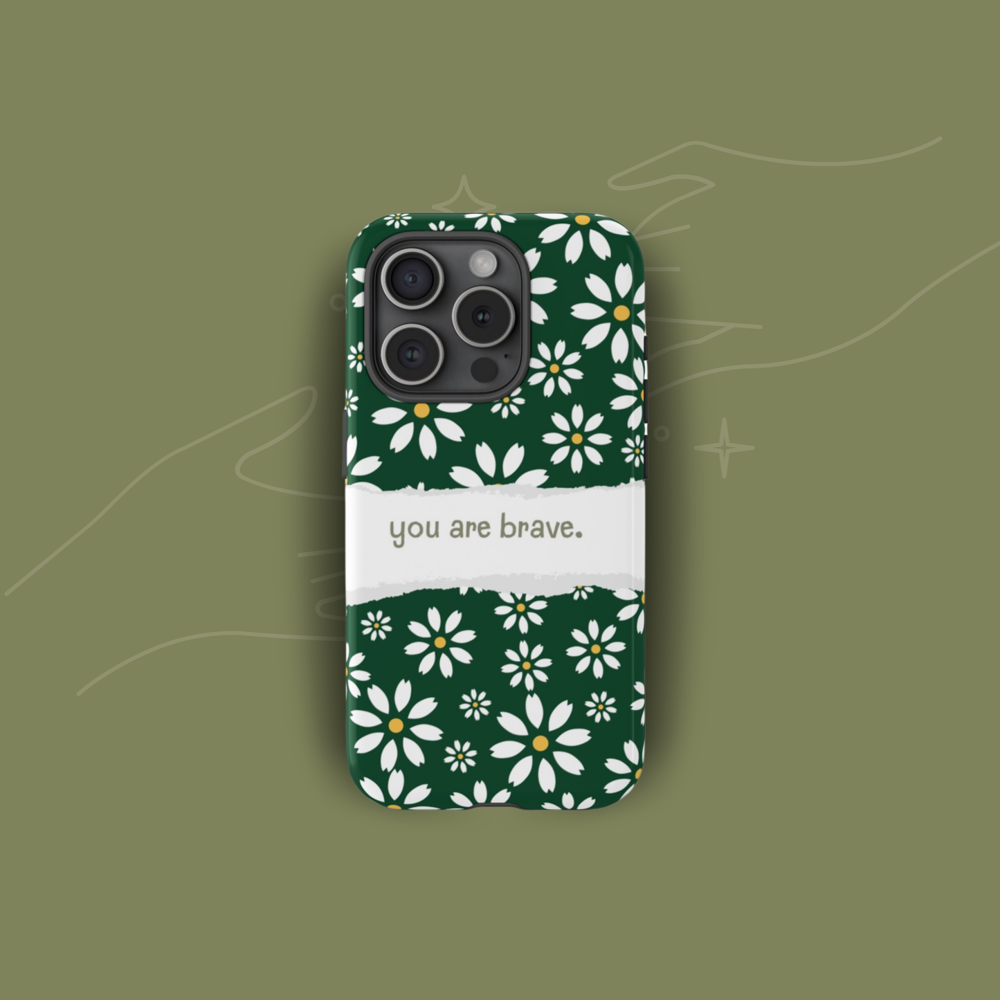 Green Daisy Bloom Phone Case