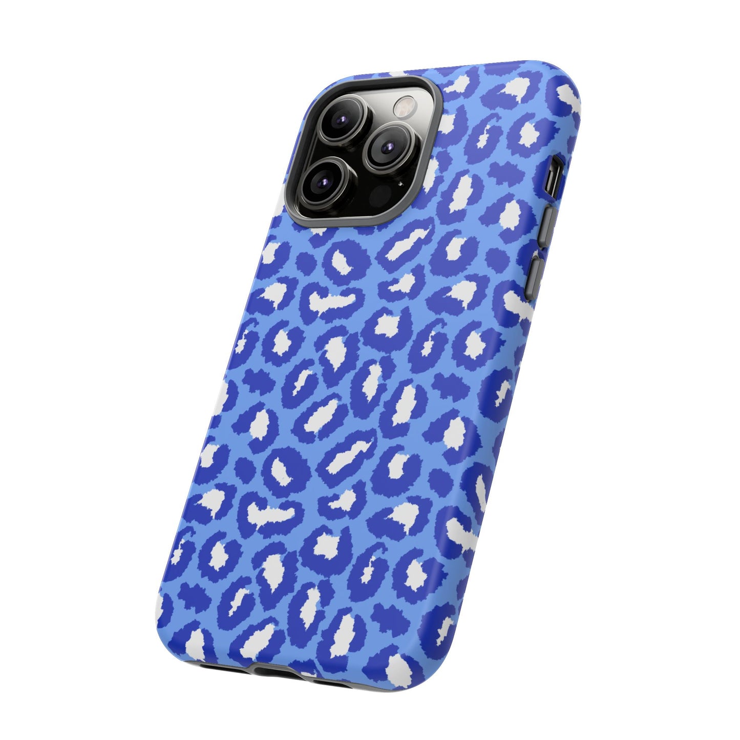 Leopard Vibes - Blue Edition Phone Case for iPhone & Samsung - Stylish & Durable Animal Print Case - JGUS