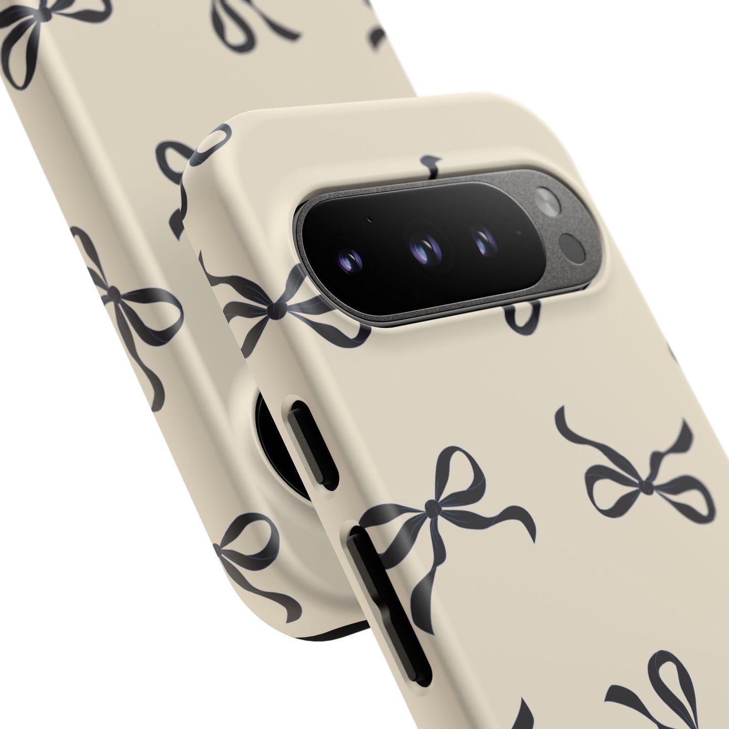 Beige and Black Bow Phone Case - JGUS