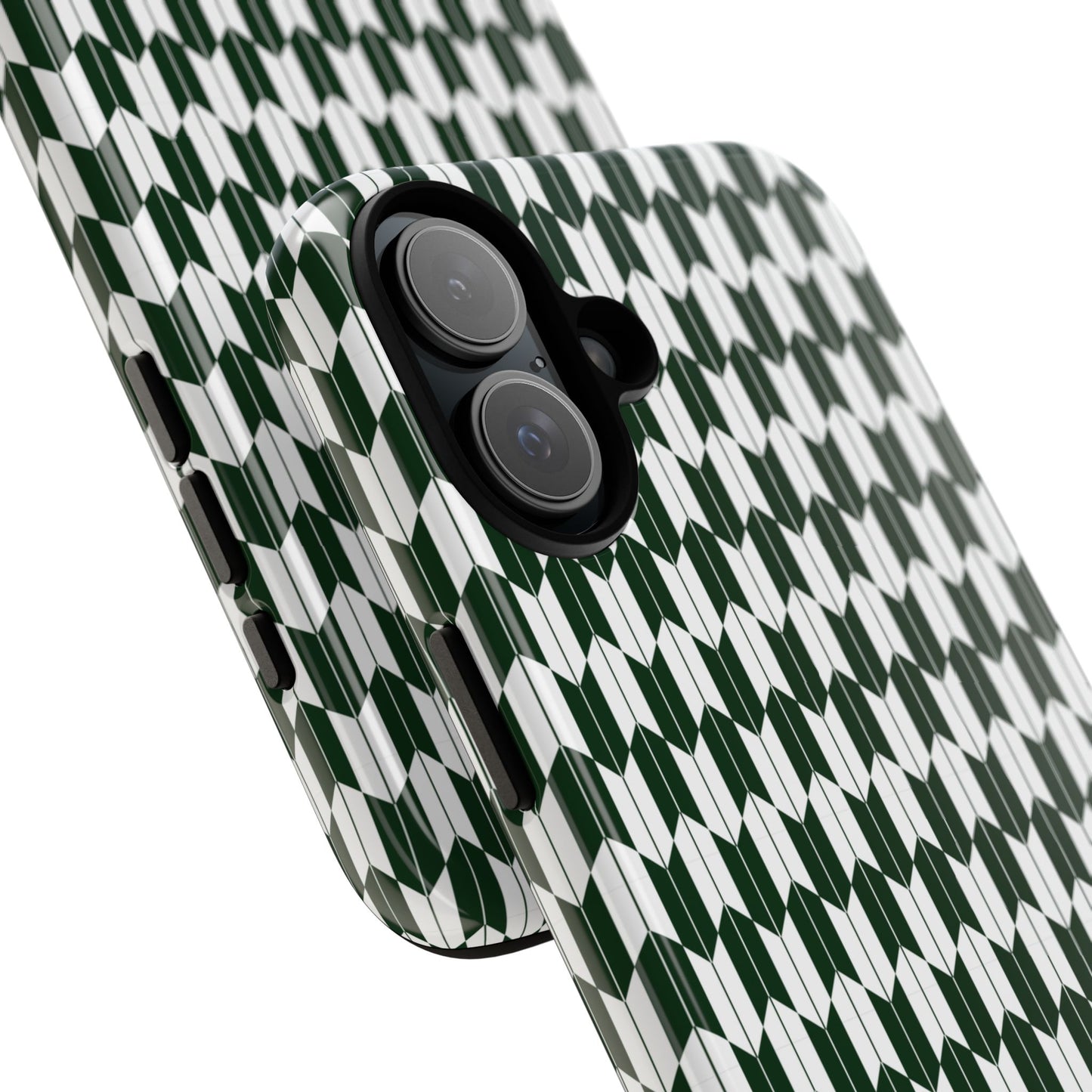 Green Harmony Geometric Phone Case – Durable, Slim, and MagSafe Compatible - JGUS