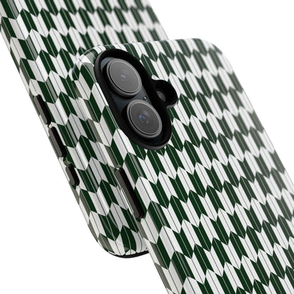 Green Harmony Geometric Phone Case – Durable, Slim, and MagSafe Compatible - JGUS