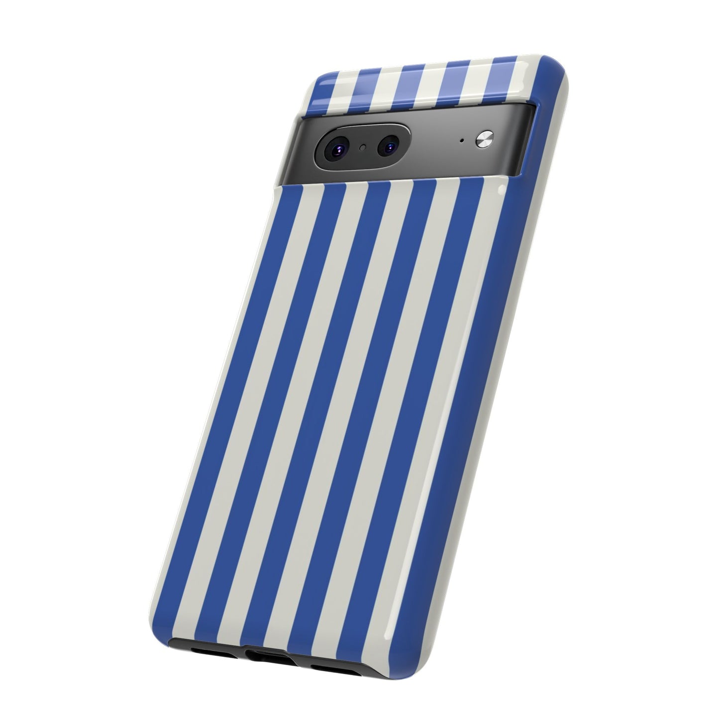 Title: Blue & White Stripe Phone Case – Classic Nautical Pattern for iPhone & Samsung - JGUS