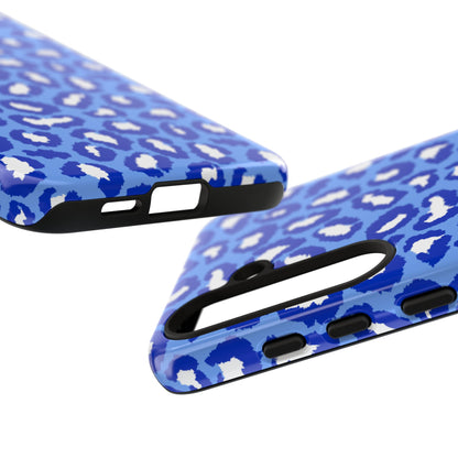 Leopard Vibes - Blue Edition Phone Case for iPhone & Samsung - Stylish & Durable Animal Print Case - JGUS