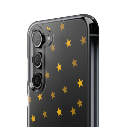 Yellow Stars Clear Phone Case – Stylish, Durable Protection