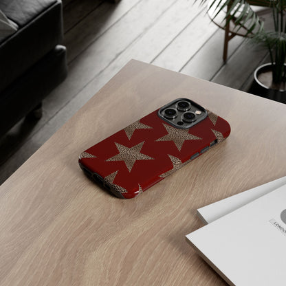 Leopard Star Luxe - Burgundy Edition | Aesthetic Coquette Phone Case for iPhone & Galaxy - JGUS