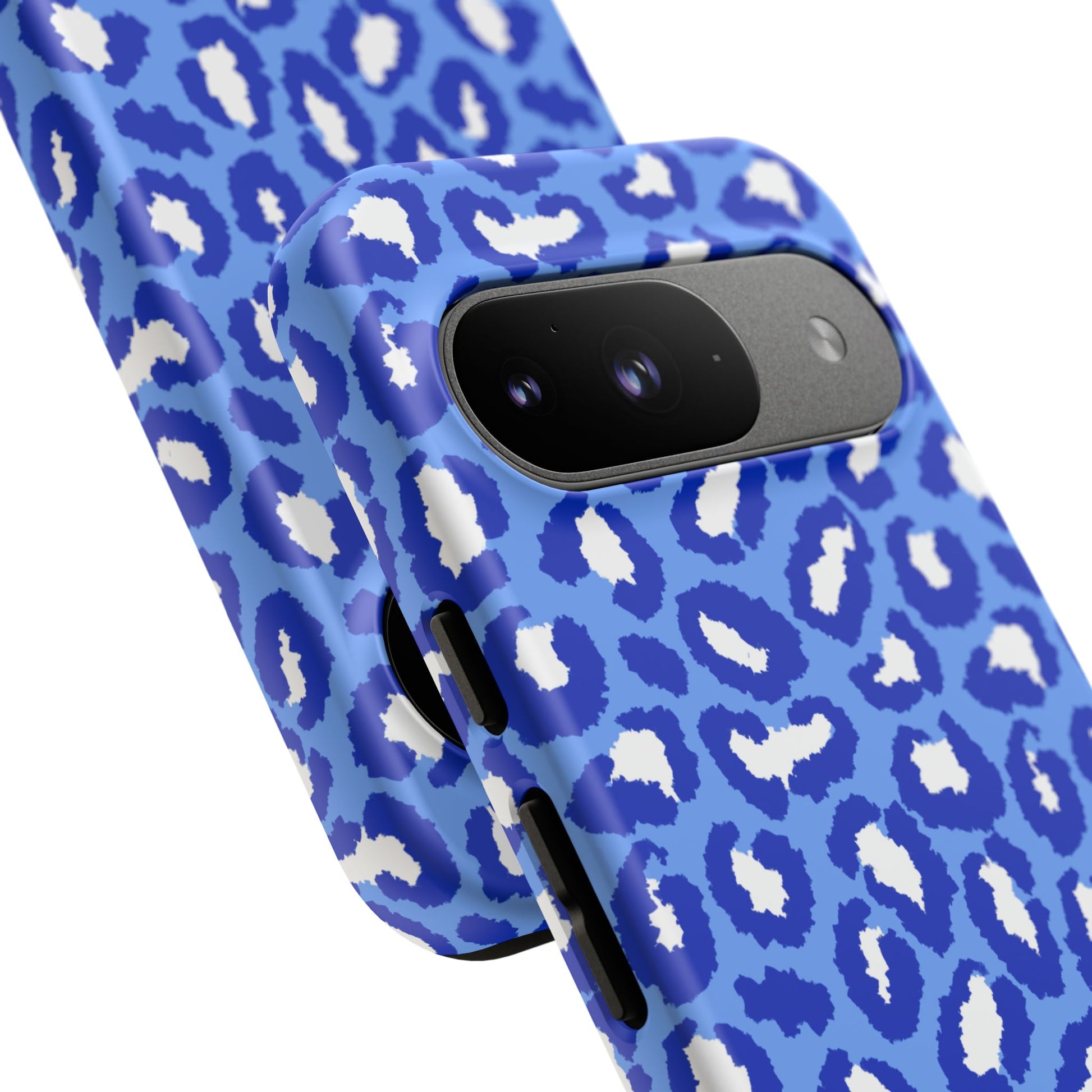 Leopard Vibes - Blue Edition Phone Case for iPhone & Samsung - Stylish & Durable Animal Print Case - JGUS