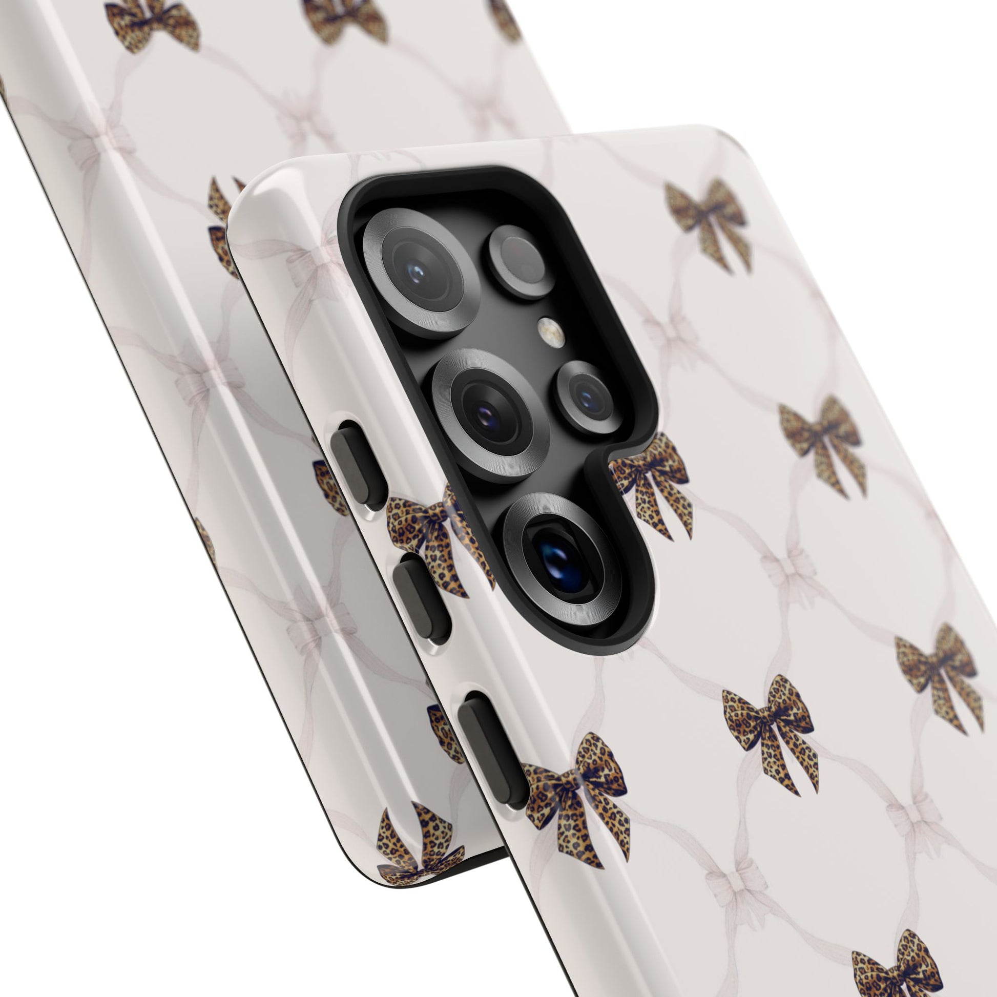 Chic Bow Pattern Phone Case | Elegant Clear Protective Case | Stylish iPhone & Samsung Cover - JGUS