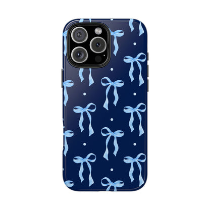 Bows and Blues Phone Case – Cute & Durable Bow Print Case for iPhone & Samsung