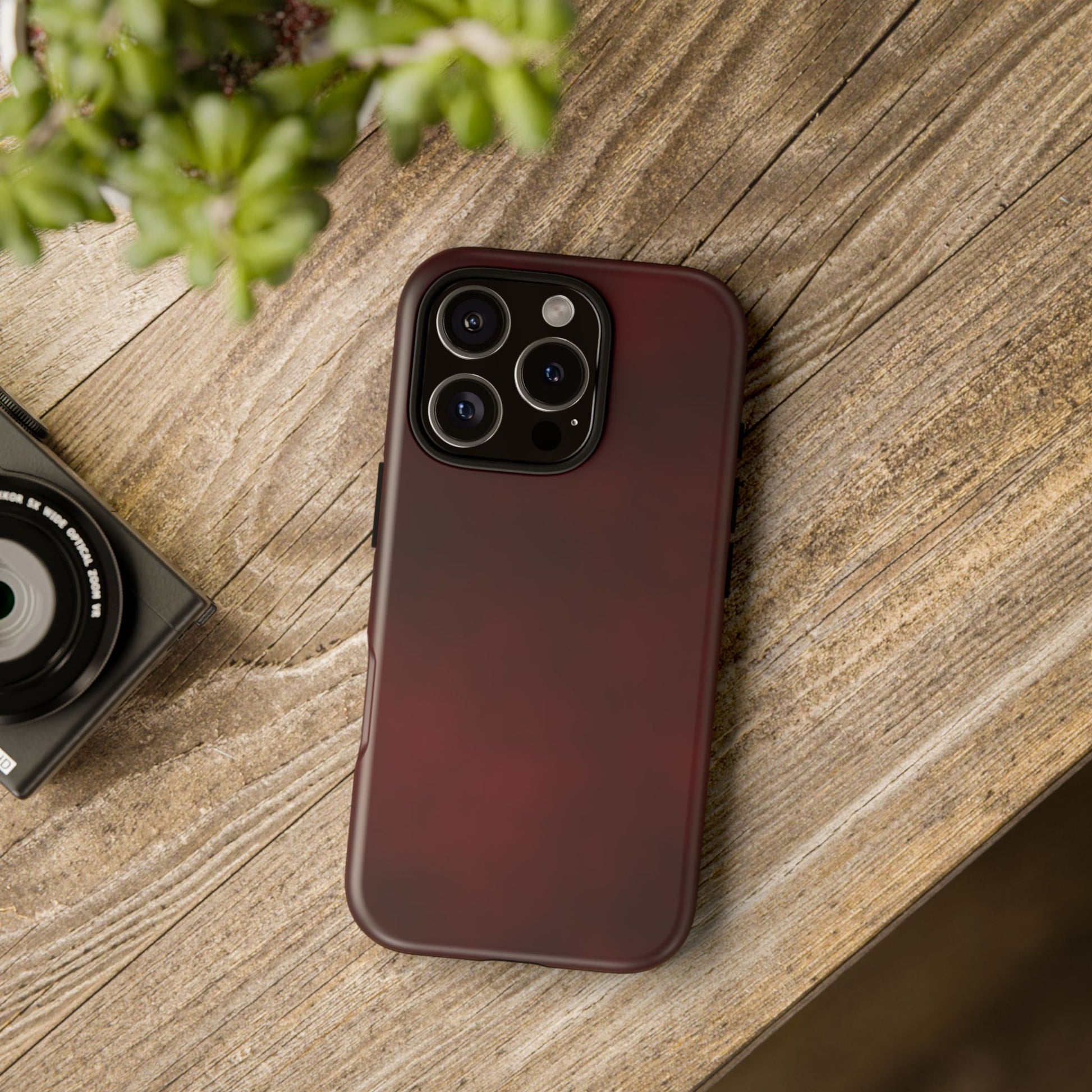 Vintage Burgundy Cherry Phone Case – Elegant Floral Design for iPhone 17 & Samsung Galaxy | Tough Protective Cover - JGUS