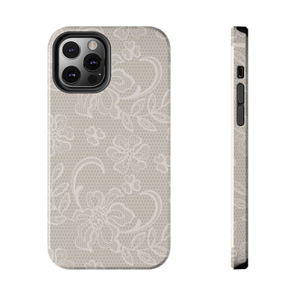 Vintage Floral Lace Phone Case – Aesthetic Protective Cover for iPhone & Samsung