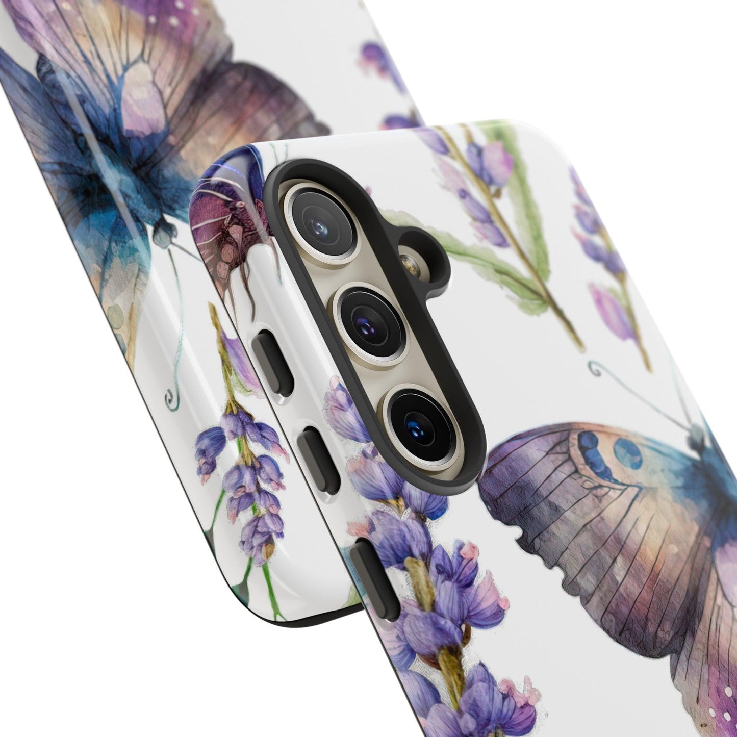 Lavender Butterfly Protective Phone Case