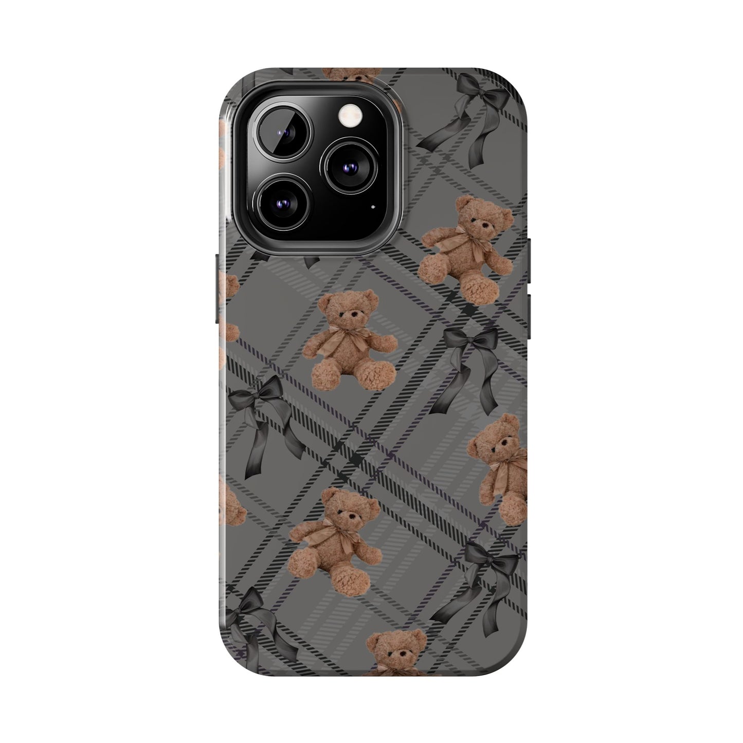 Cute Bows & Bears Phone Case – Customizable, Dual-Layer Protection for iPhone & Samsung