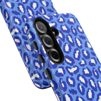 Leopard Vibes - Blue Edition Phone Case for iPhone & Samsung - Stylish & Durable Animal Print Case - JGUS