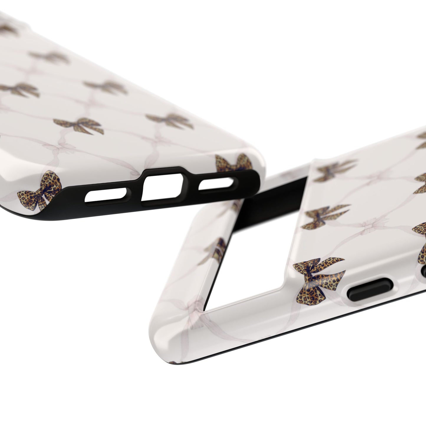 Chic Bow Pattern Phone Case | Elegant Clear Protective Case | Stylish iPhone & Samsung Cover - JGUS