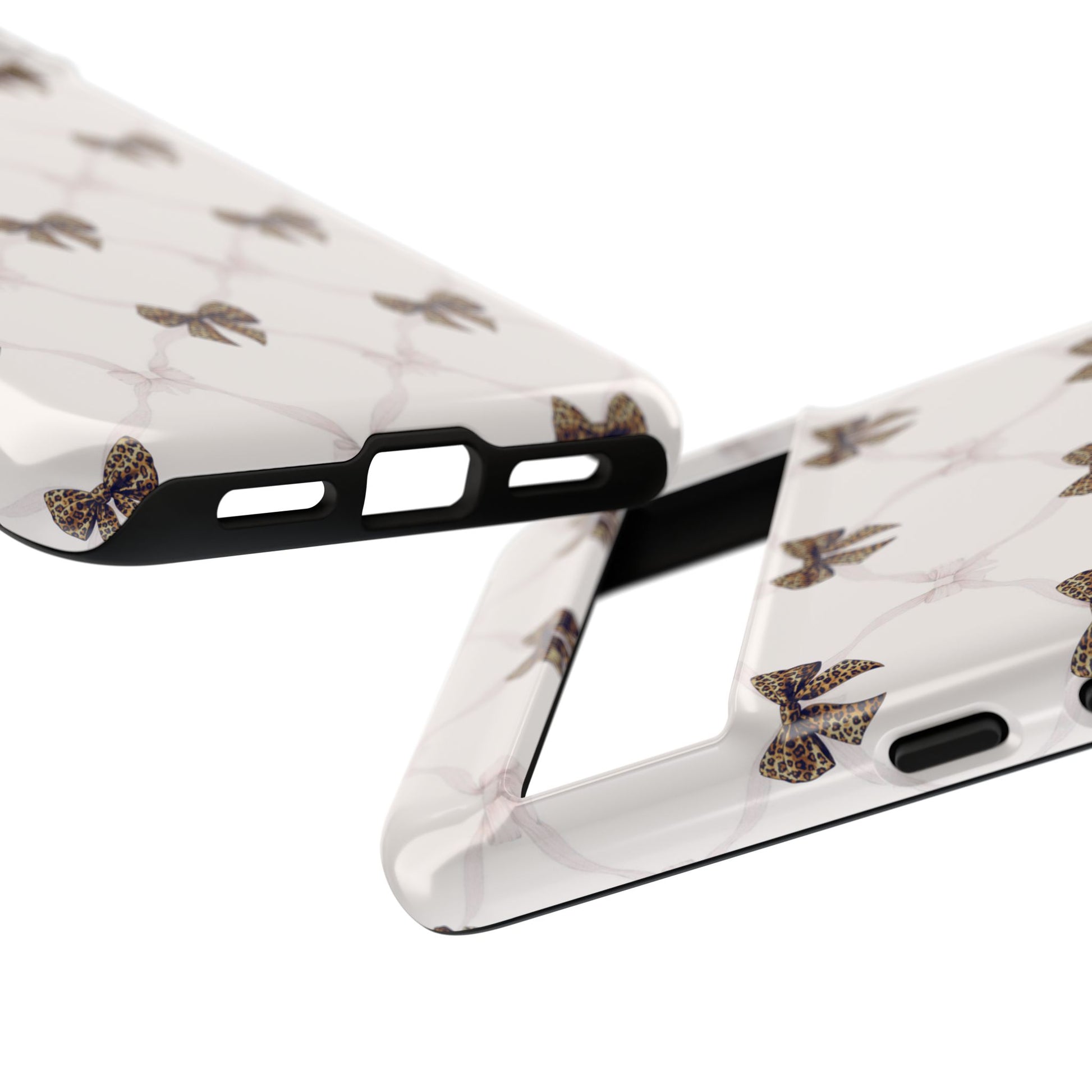 Chic Bow Pattern Phone Case | Elegant Clear Protective Case | Stylish iPhone & Samsung Cover - JGUS