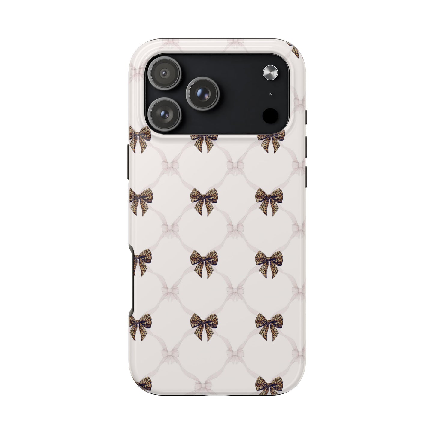 Chic Bow Pattern Phone Case | Elegant Clear Protective Case | Stylish iPhone & Samsung Cover
