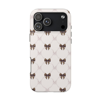 Chic Bow Pattern Phone Case | Elegant Clear Protective Case | Stylish iPhone & Samsung Cover