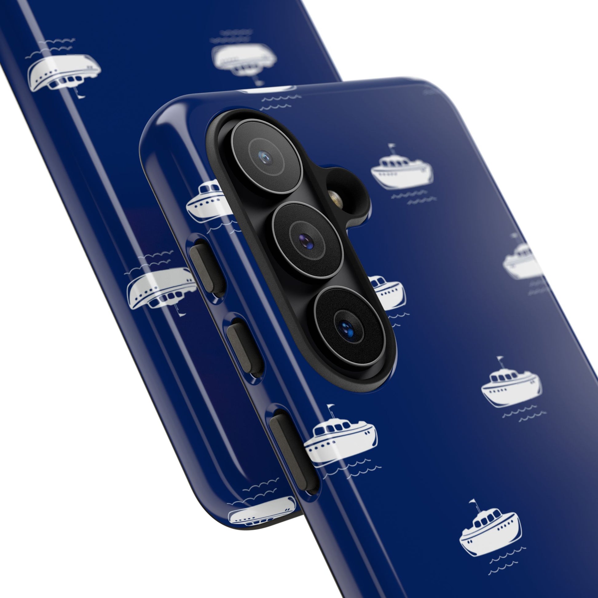 Blue Boat Phone Case – Calm Ocean Pattern for iPhone & Samsung, Durable & Stylish Protection - JGUS