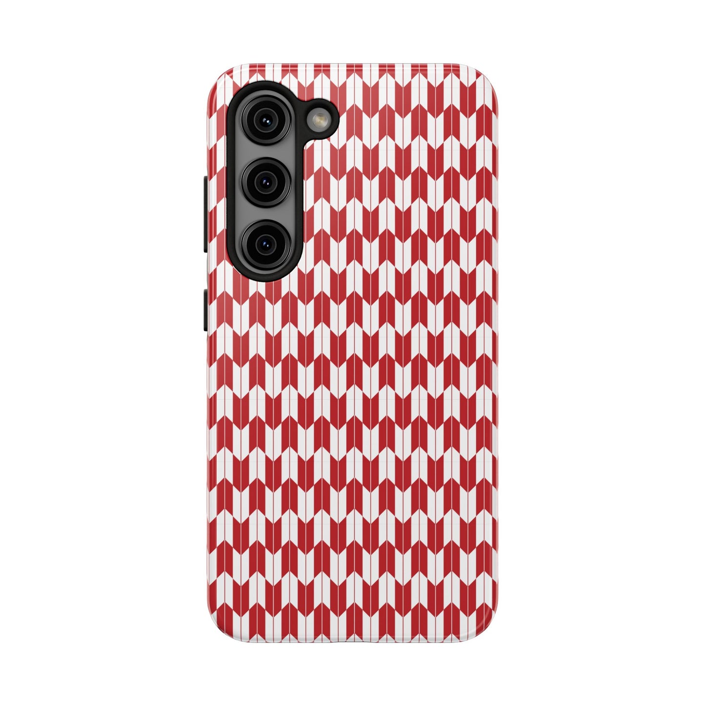 Red Harmony Geometric Phone Case – Durable, Slim, and MagSafe Compatible