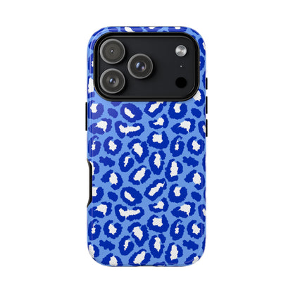 Leopard Vibes - Blue Edition Phone Case for iPhone & Samsung - Stylish & Durable Animal Print Case - JGUS