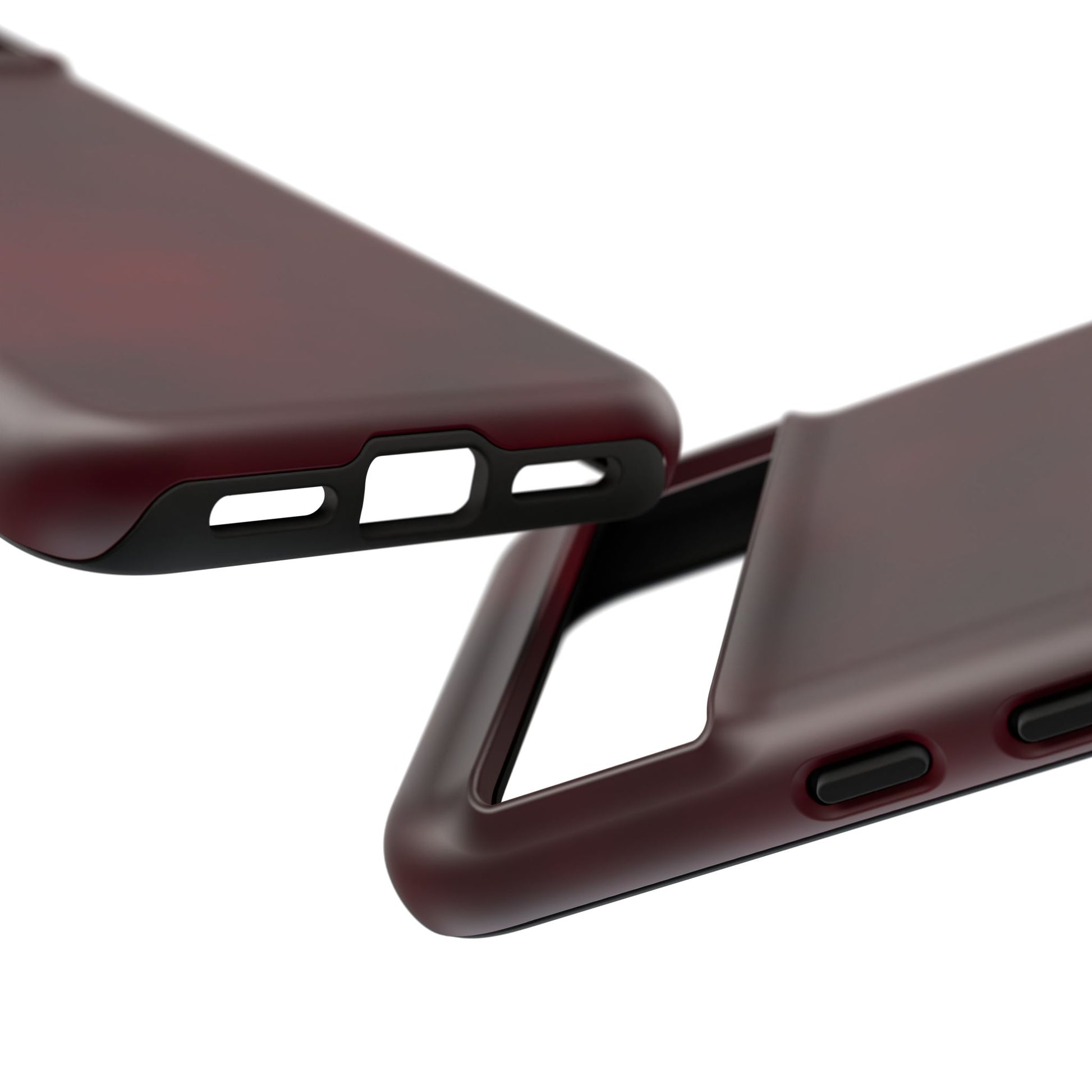 Vintage Burgundy Cherry Phone Case – Elegant Floral Design for iPhone 17 & Samsung Galaxy | Tough Protective Cover - JGUS