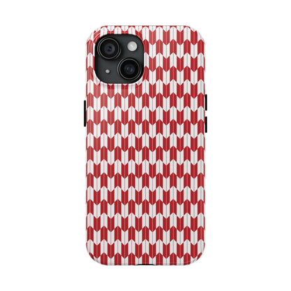 Red Harmony Geometric Phone Case – Durable, Slim, and MagSafe Compatible