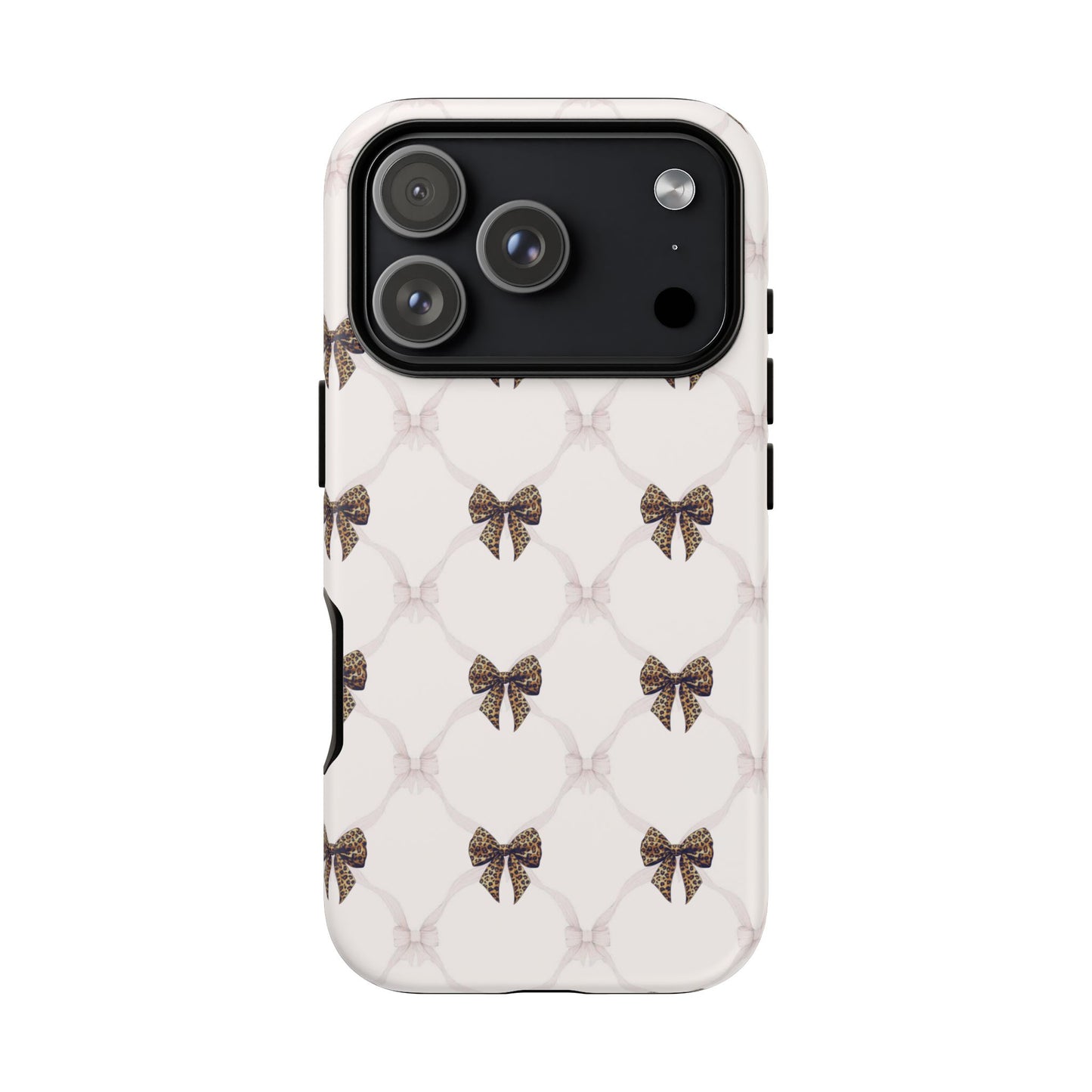 Chic Bow Pattern Phone Case | Elegant Clear Protective Case | Stylish iPhone & Samsung Cover - JGUS