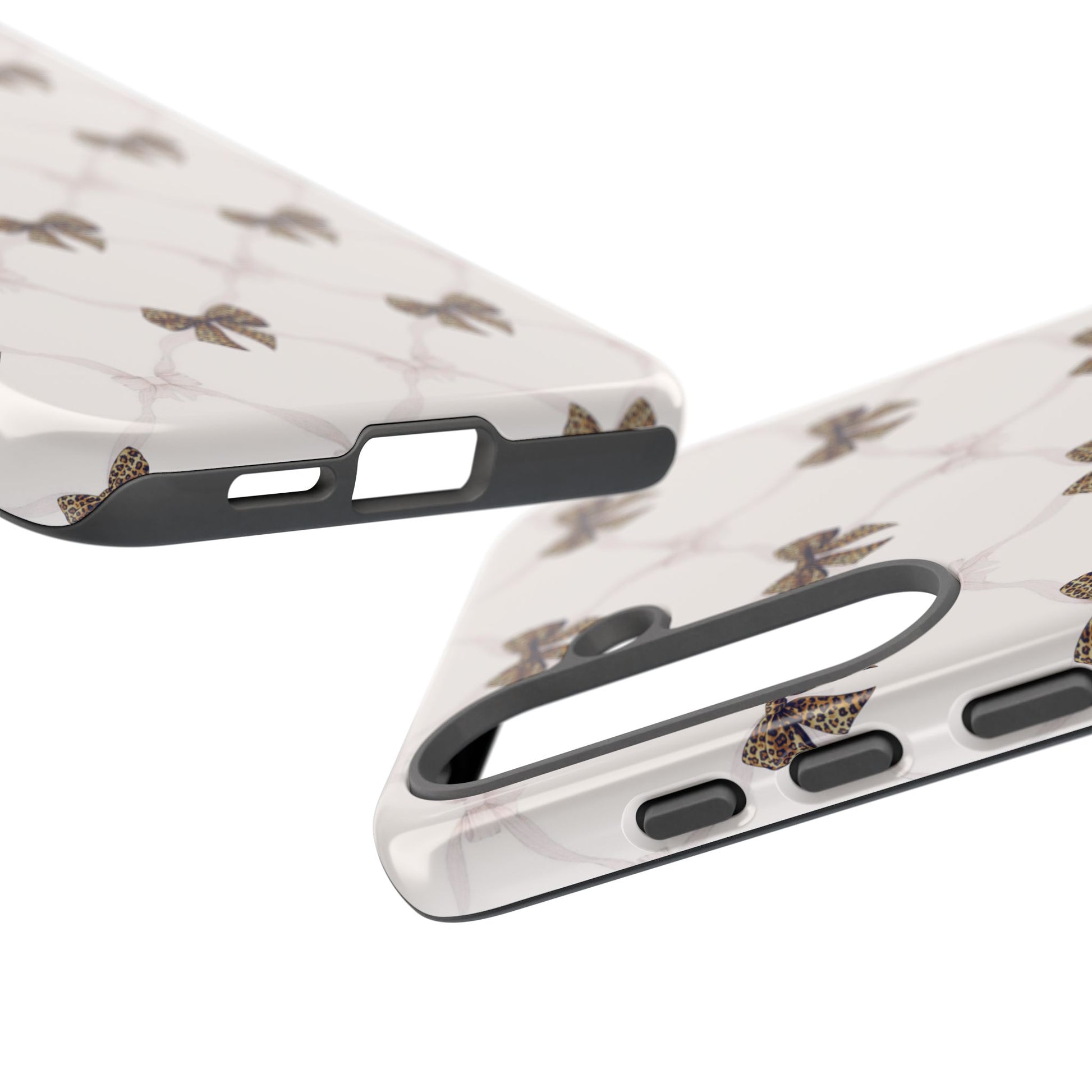 Chic Bow Pattern Phone Case | Elegant Clear Protective Case | Stylish iPhone & Samsung Cover - JGUS