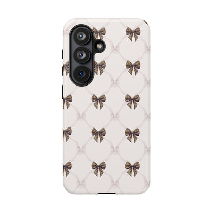 Chic Bow Pattern Phone Case | Elegant Clear Protective Case | Stylish iPhone & Samsung Cover - JGUS