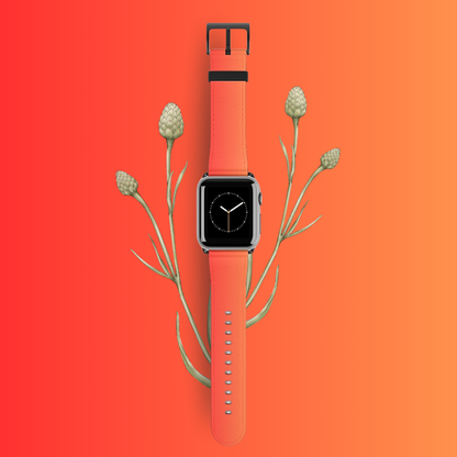 Vibrant Red Orange Apple Watch Band