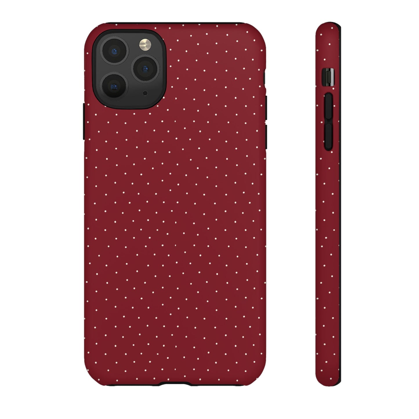 Burgundy  & White Dots Case - JGUS