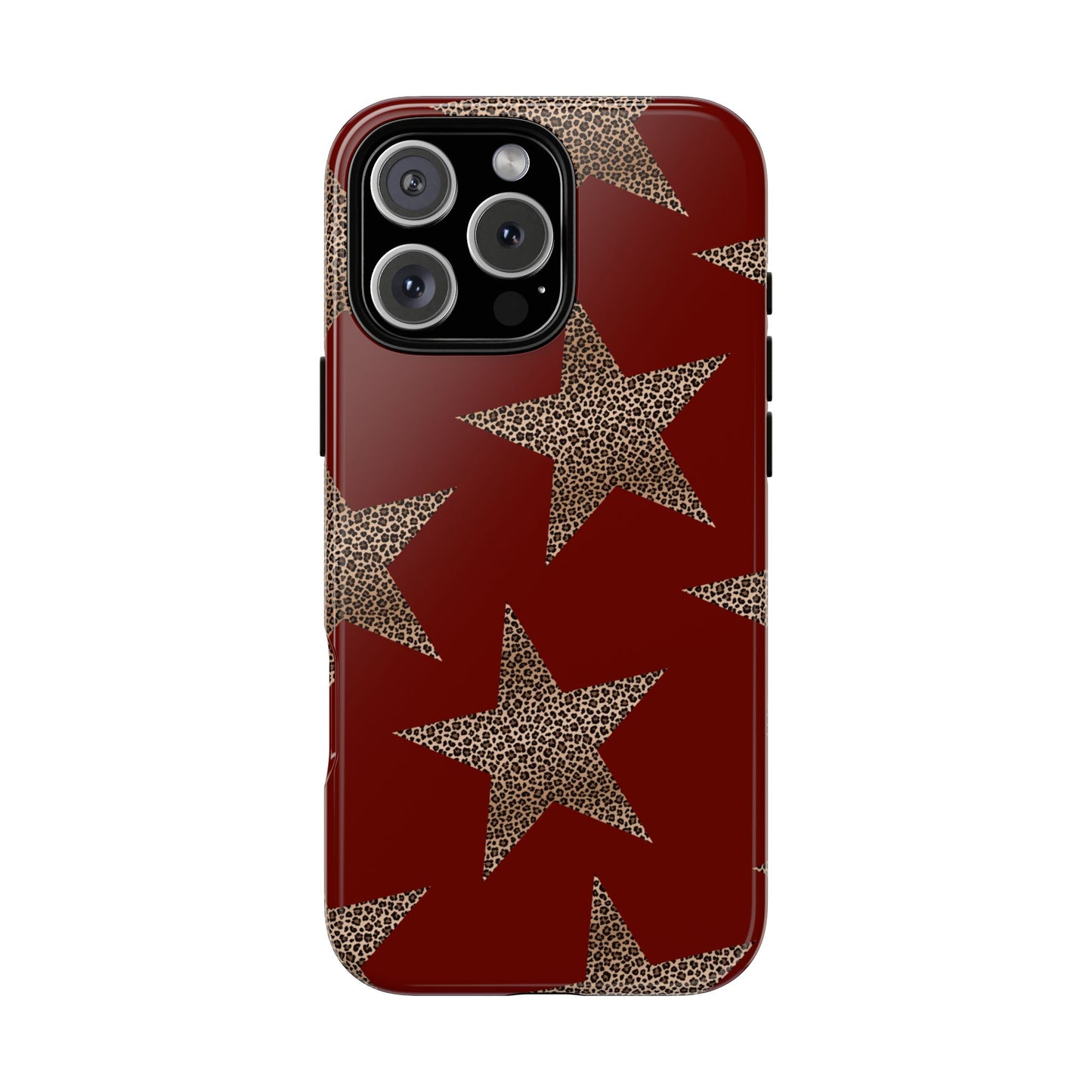 Leopard Star Luxe - Burgundy Edition | Aesthetic Coquette Phone Case for iPhone & Galaxy - JGUS