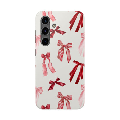 Burgundy Chic Bow Design Phone Case