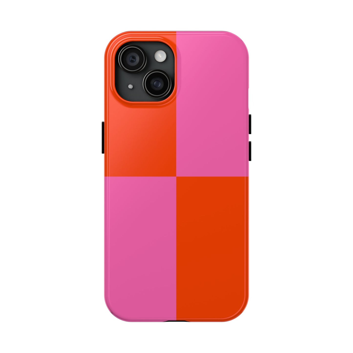 Plaid Sunset Orange & Pink Phone Case