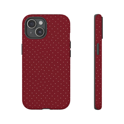 Burgundy  & White Dots Case - JGUS