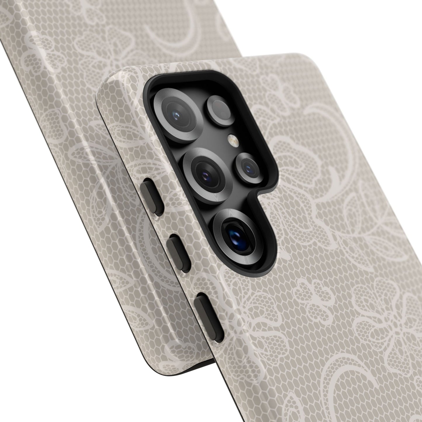 Lace Phone Case for iPhone Samsung Pixel – Cream Floral Elegant Aesthetic - JGUS