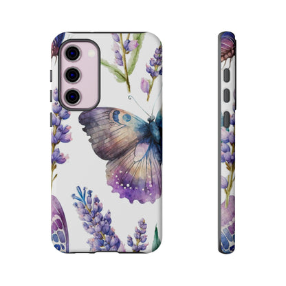 Lavender Butterfly Protective Phone Case