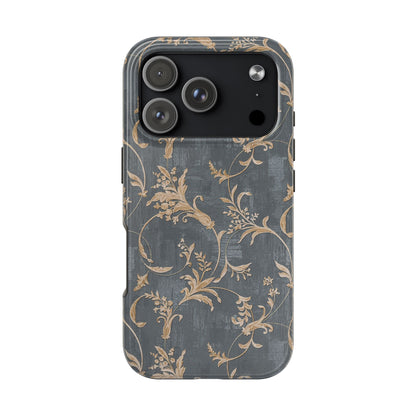 Old-Fashioned Flower Phone Case – Aesthetic Protective Cover for iPhone & Samsung