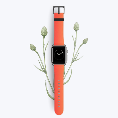 Vibrant Red Orange Apple Watch Band