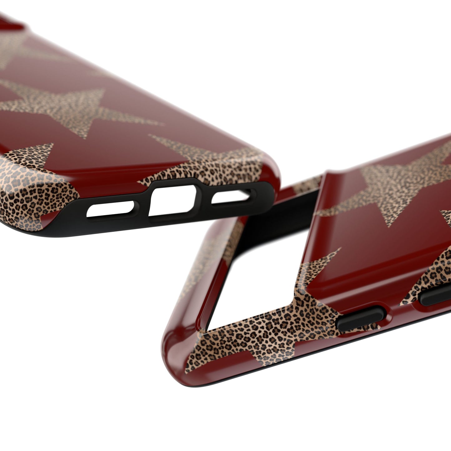 Leopard Star Luxe - Burgundy Edition | Aesthetic Coquette Phone Case for iPhone & Galaxy - JGUS