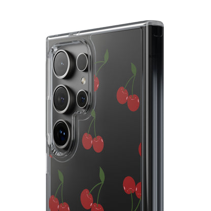 Random Cherry Pattern Clear Phone Case