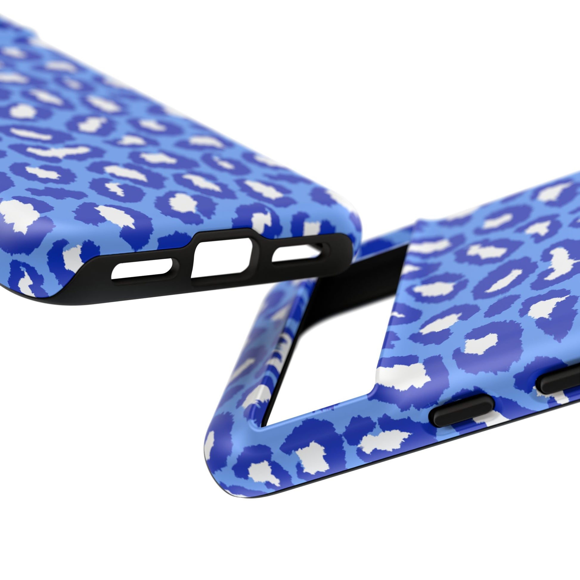 Leopard Vibes - Blue Edition Phone Case for iPhone & Samsung - Stylish & Durable Animal Print Case - JGUS